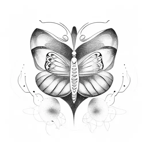 Butterfly Moon Flower Space