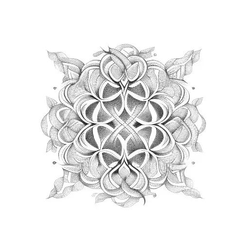 A Mesmerizing Pattern Of Intertwining Vines And Flowers Inspired By Nature