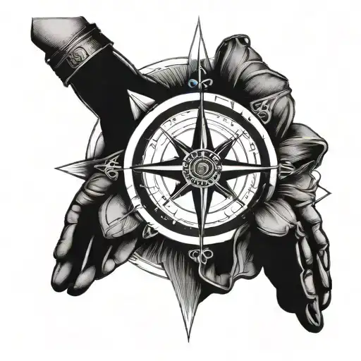 A Compass Rose With Mma Gloves As The Cardinal Points