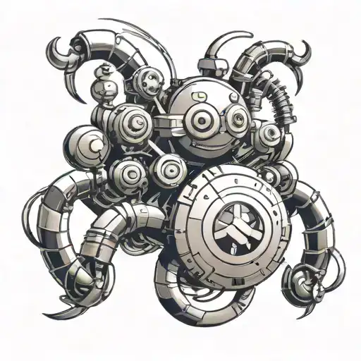 Create A Black Tattoo Of The Pokemon Magneton