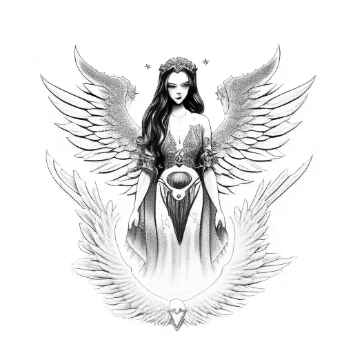 Senior Angel That Rise From Moon