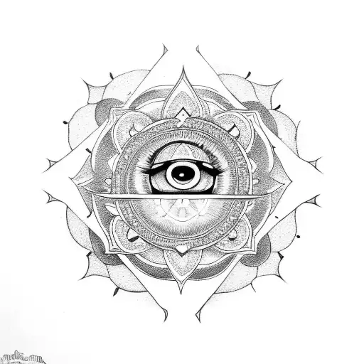 Third Eye Symbol With Mandala