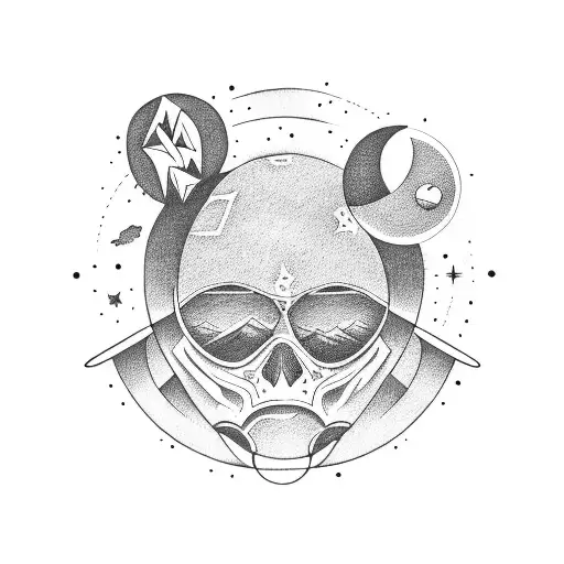 A Stack Of Books Floating In Space With The Moon In The Background