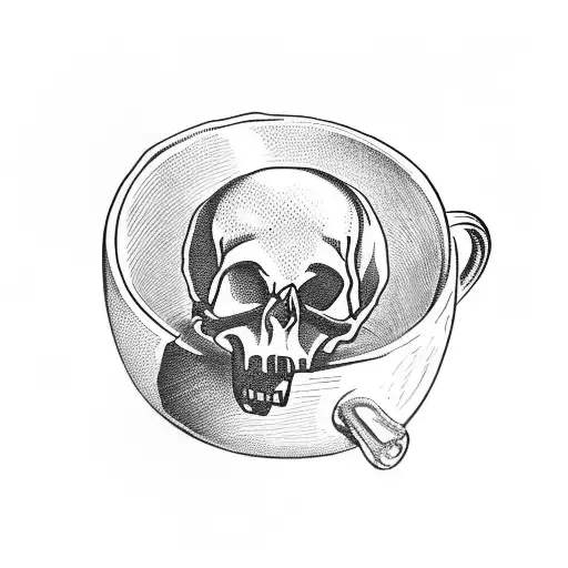 Skull In A Wine Cup
