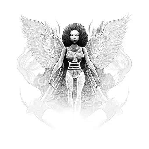Black African Woman Angel