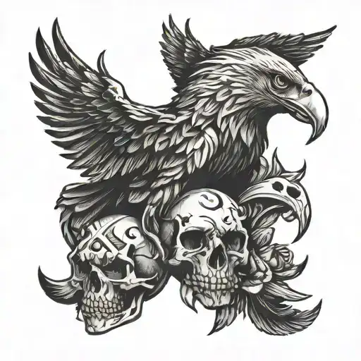 Eagle And Skull Adorned
