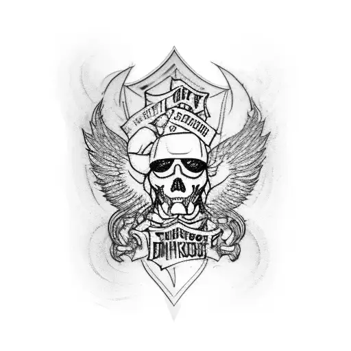 Harley Davidson Motorcycle And Firefighter