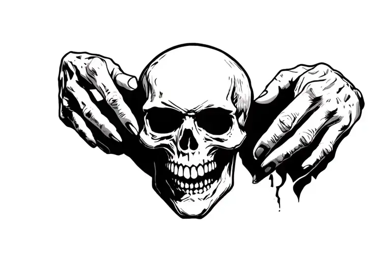 Misfits Skull And Hands With Logo