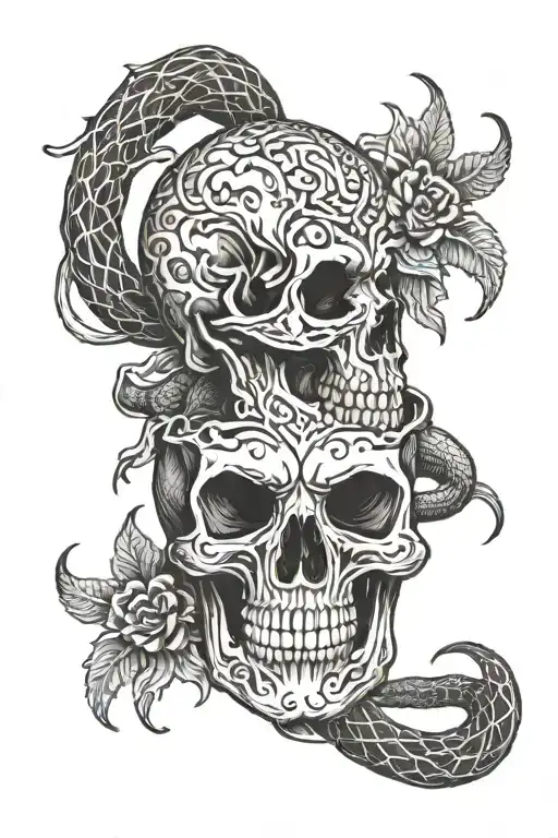 Skull And Snake Traditional