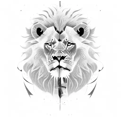 A Lion Fighting With His Younger Self