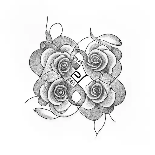 A Tattoo Showcasing My Kids' Names Intertwined With Delicate Floral Elements