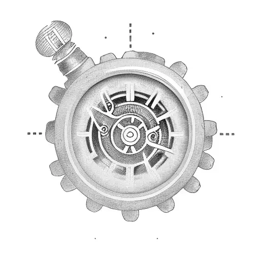 Gears Of A Time Clock Under The Skin