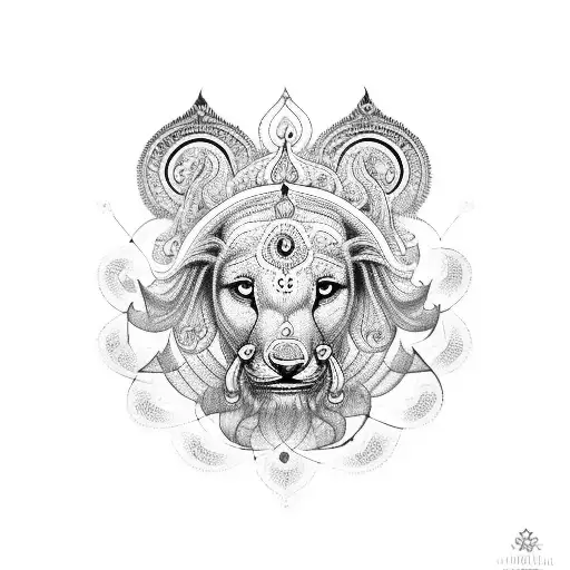 Natraj With Om In Circle