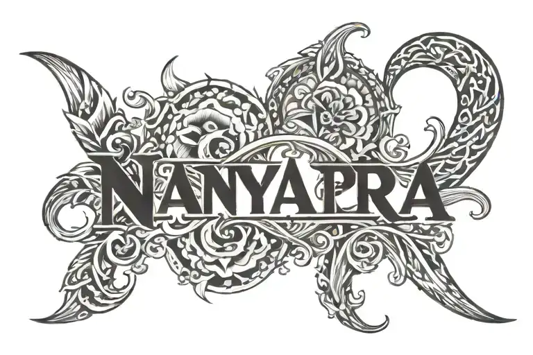 Name Fore Arm Tattoo With The Word Nanyara