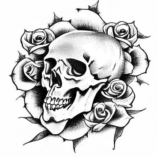 Skull And Roses
