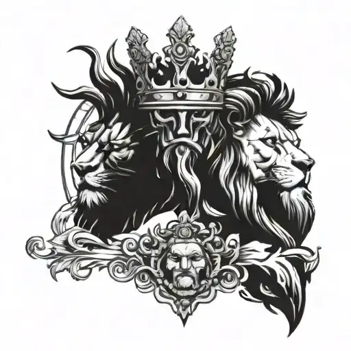 Zeus And Lion With Crown