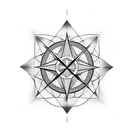 Combine Mcmxci With A Compass Showing Cardinal Directions For A Forearm
