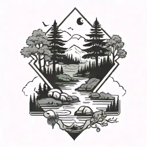 Incorporate Iconic Symbols From Your Favorite Tv Series Into A Nature Scene At The Park