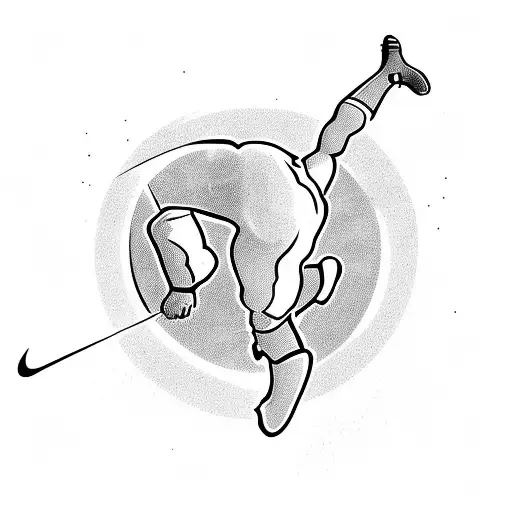 A Football Player Kicking A Ball In Front Of A Mountain Range