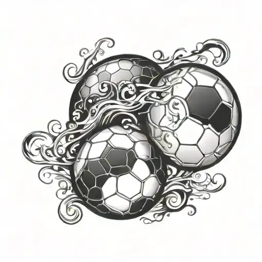 Ying Yang Shaped Soccer Ball