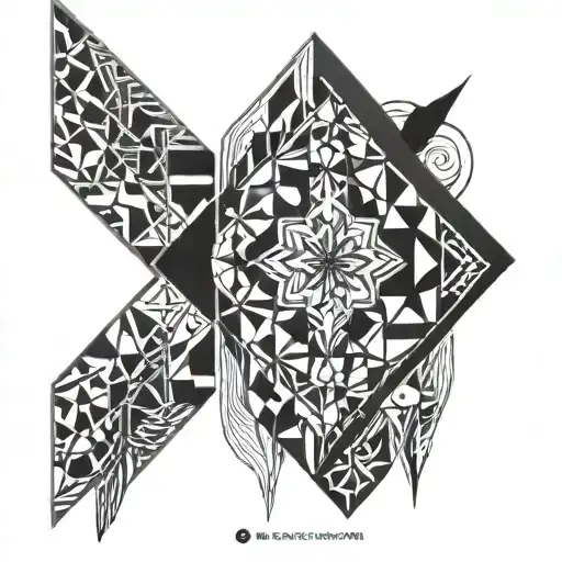 Geometric Leg Sleeve Tattoo Cover Up