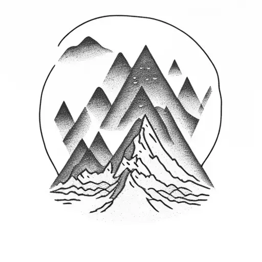 A Majestic Mountain Landscape With A Bodybuilder Conquering Its Peak