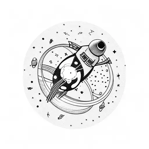 Astronaut Bird Galaxy