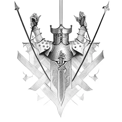 Kneeling Knight With Sword