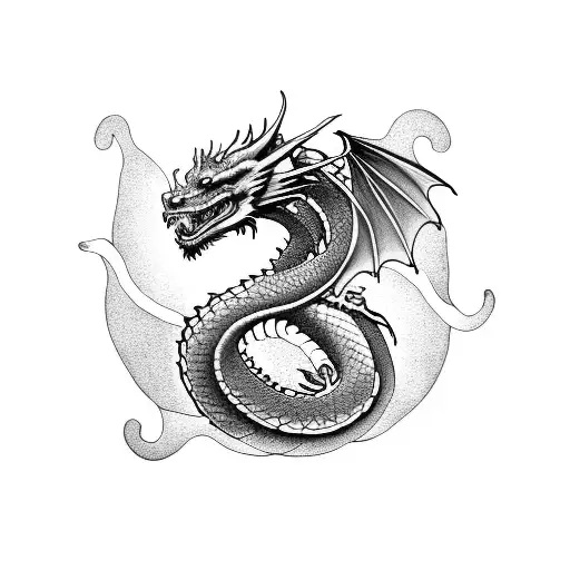 Dragon Rapped Around Forearm