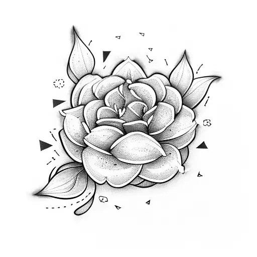 Lily Flowers Intertwined With Hip Hop Symbols In A Black-grey Style