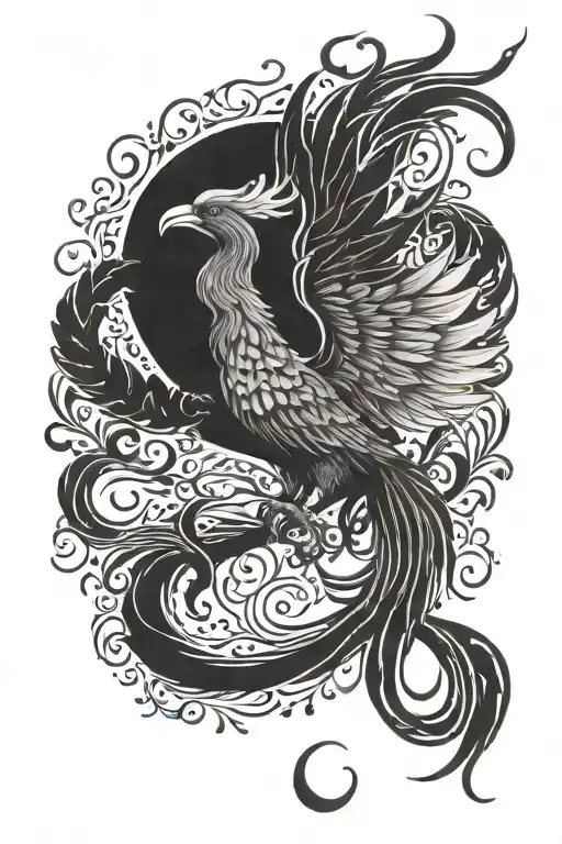 Phoenix With Quotes Written