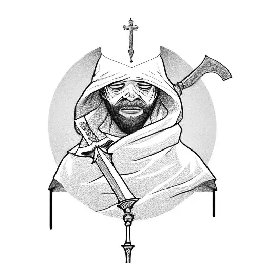 Hood Priest With Sword