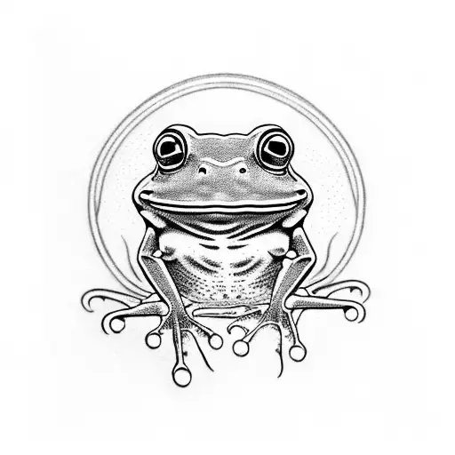 Woodcut Frog Chemistry