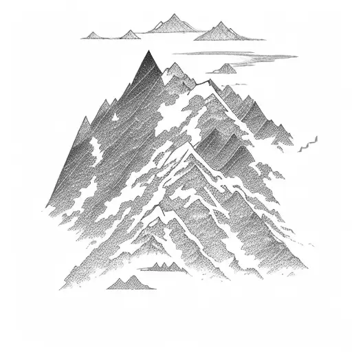 A Majestic Mountain Landscape With A Hidden Anime Character Hiking Through The Trails