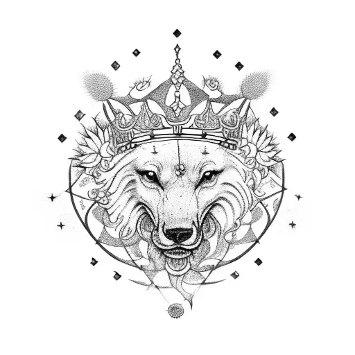 A Zodiac Leo Goddess With A Crown Radiating Sunlight And Sunflowers