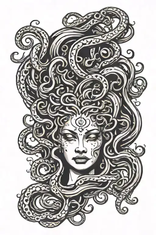 Medusa With Semi Colon Tears