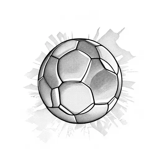 Botanical Landscape With A Soccer Ball Hidden Amongst The Plants