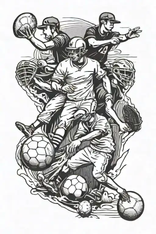 A Collage Of Friends And Family Members Playing Football And Baseball Together