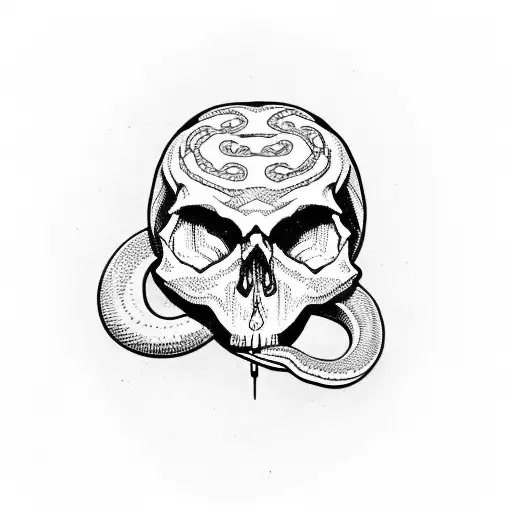 Skull And Snake