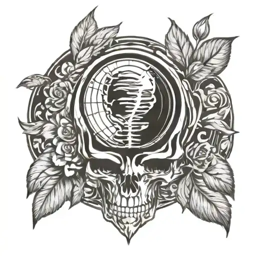 Grateful Dead Steal Your Face Skull With The Lyrics 'Let There Be Songs To Fill The Air'
