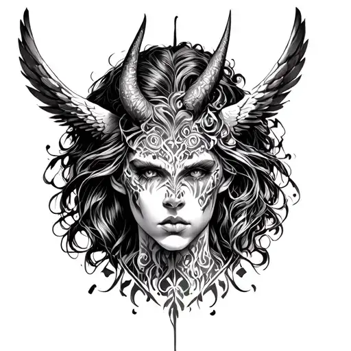 Angel And Demon Singel Face