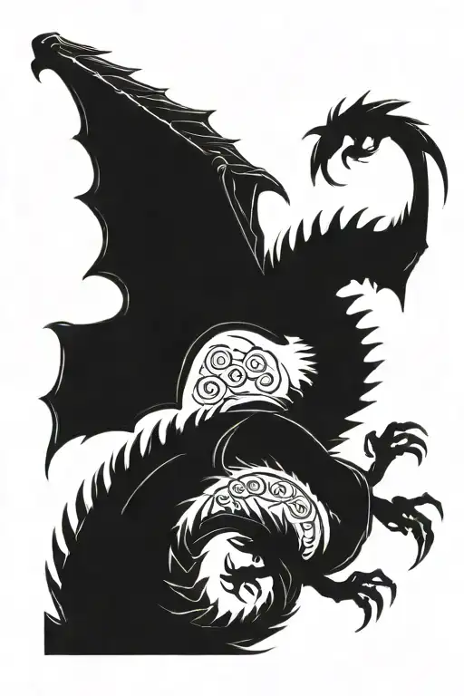 Dragon With Words Down The Spine