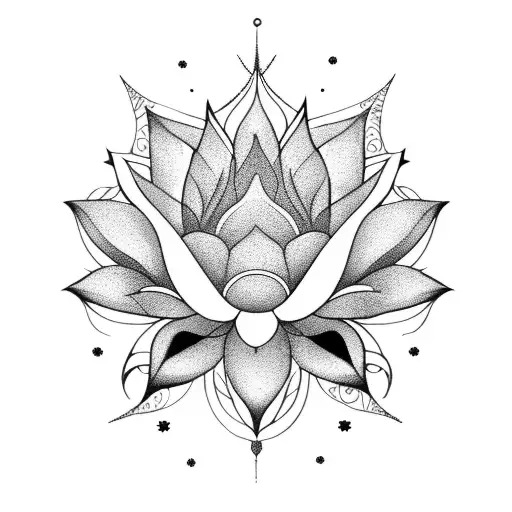 Lotus Flower Stars And Moon Chain