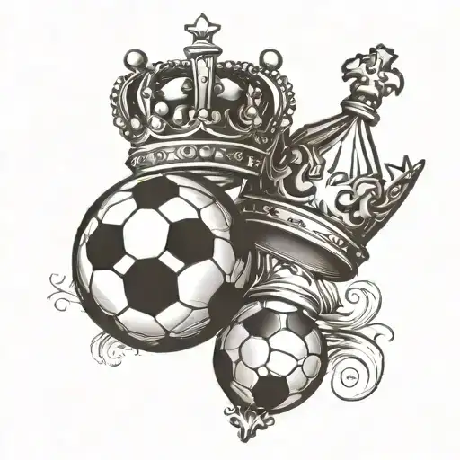 Soccer Ball With A Crown
