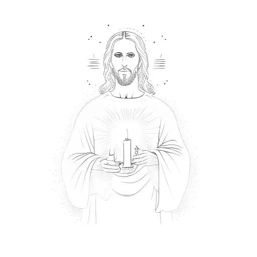 Jesus Holding A Candle