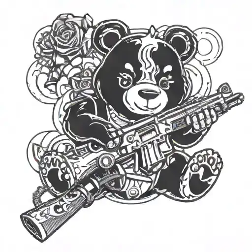 Carebear With Machine Gun Morphing