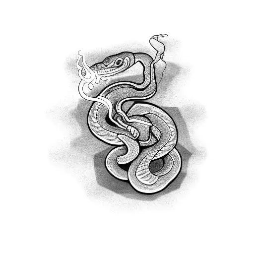 Snake With Marijuana