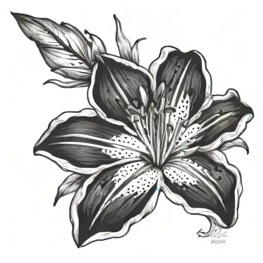 Lily Flower Stem Wrapped