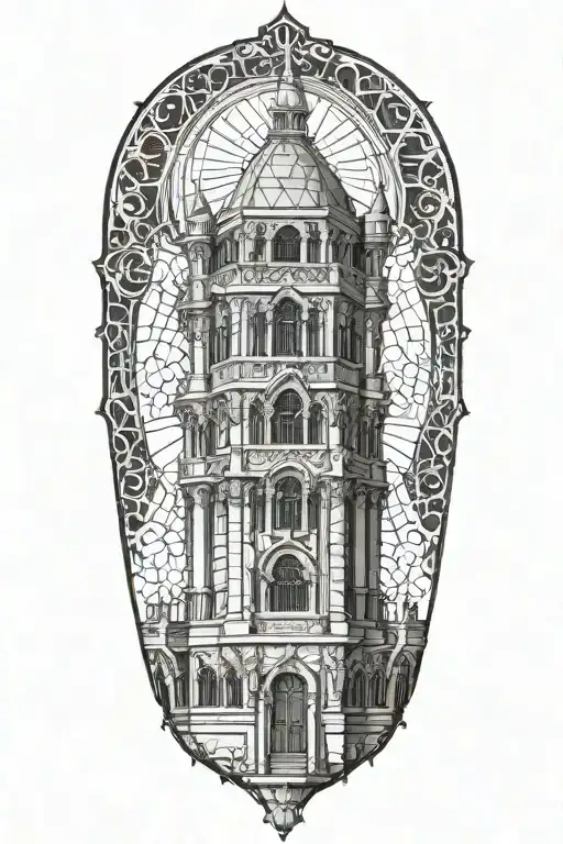Gothic Architecture Shoulder And Upper Arm Sleeve