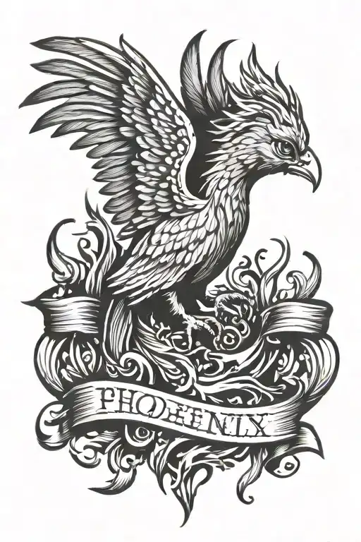 Phoenix With Banner